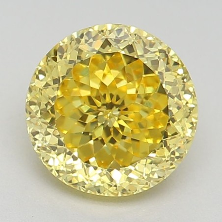 Diament laboratoryjny o barwie fantazyjnej szlif okrągły, 1.05ct, VVS2, Fancy Intense Yellow, IGI LG618463413