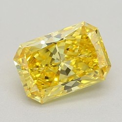Diament laboratoryjny o barwie fantazyjnej radiant, 0.8ct, VVS1, Fancy Vivid Yellow, IGI LG618468125