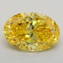 Diament laboratoryjny o barwie fantazyjnej szlif owalny, 0.84ct, VVS2, Fancy Vivid Yellow, IGI LG617425978