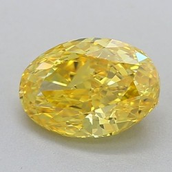 Diament laboratoryjny o barwie fantazyjnej szlif owalny, 0.71ct, VVS1, Fancy Vivid Yellow, IGI LG635413319