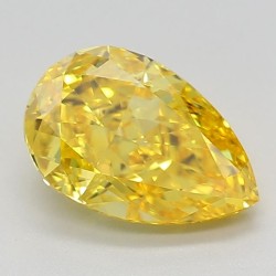 Diament laboratoryjny o barwie fantazyjnej szlif gruszkowy, 1.04ct, VVS1, Fancy Vivid Yellow, IGI LG635427912