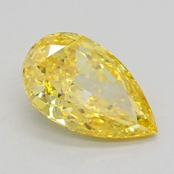 Diament laboratoryjny o barwie fantazyjnej szlif gruszkowy, 0.73ct, VVS1, Fancy Vivid Yellow, IGI LG641406853