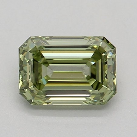 Diament laboratoryjny o barwie fantazyjnej szlif szmaragdowy, 0.5ct, VVS2, Fancy Vivid Green, IGI LG641414353