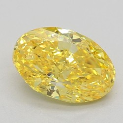Diament laboratoryjny o barwie fantazyjnej szlif owalny, 0.8ct, VVS1, Fancy Vivid Yellow, IGI LG641406852
