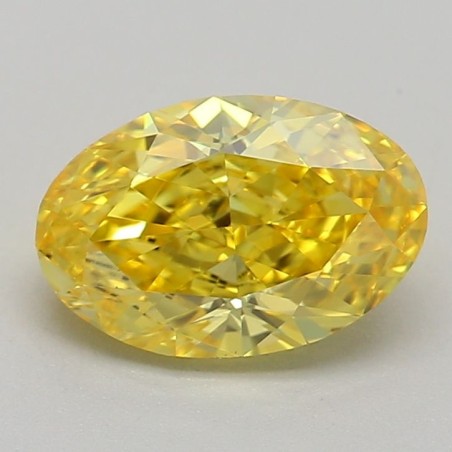 Diament laboratoryjny o barwie fantazyjnej szlif owalny, 0.77ct, VVS1, Fancy Vivid Yellow, IGI LG640457220