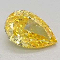 Diament laboratoryjny o barwie fantazyjnej szlif gruszkowy, 0.8ct, VVS1, Fancy Vivid Yellow, IGI LG640445943