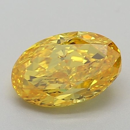 Diament laboratoryjny o barwie fantazyjnej szlif owalny, 0.71ct, VVS2, Fancy Vivid Yellow, IGI LG639485461