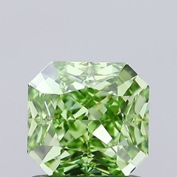 Diament laboratoryjny o barwie fantazyjnej szlif radiant kawadratowy, 1.03ct, VVS1, Fancy Vivid Green, IGI LG694557808