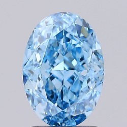 Diament laboratoryjny o barwie fantazyjnej szlif owalny, 2.08ct, VVS1, Fancy Vivid Blue, IGI LG694582095