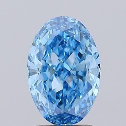 Diament laboratoryjny o barwie fantazyjnej szlif owalny, 1.86ct, VVS2, Fancy Vivid Blue, IGI LG733501025