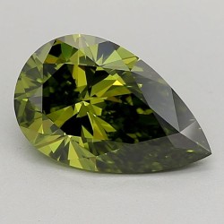 Diament laboratoryjny o barwie fantazyjnej szlif gruszkowy, 1.54ct, VVS2, Fancy Vivid Green, IGI LG683504616