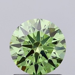 Diament laboratoryjny o barwie fantazyjnej szlif okrągły, 1.07ct, VVS1, Fancy Vivid Green, IGI LG684506630