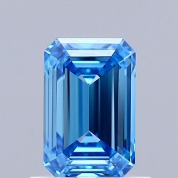 Diament laboratoryjny o barwie fantazyjnej szlif szmaragdowy, 0.95ct, VVS2, Fancy Vivid Blue, IGI LG712551443