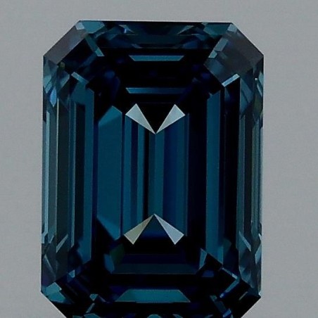 Diament laboratoryjny o barwie fantazyjnej szlif szmaragdowy, 0.9ct, VVS1, Fancy Vivid Blue, IGI LG719511741