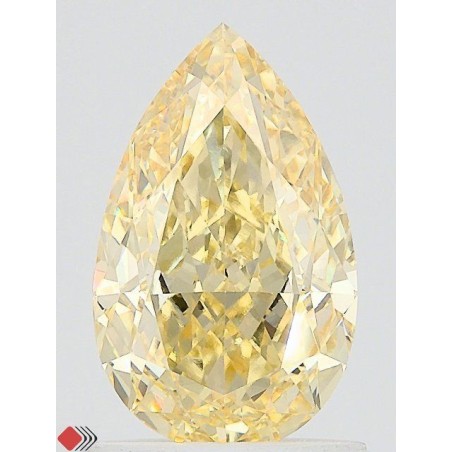 Diament laboratoryjny o barwie fantazyjnej szlif gruszkowy, 1.59ct, VVS2, Fancy Yellow, IGI LG726546243