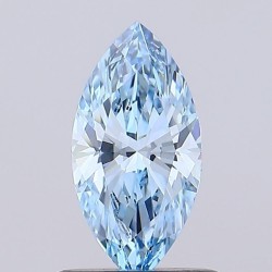 Diament laboratoryjny o barwie fantazyjnej markiza, 0.73ct, IF, Fancy Intense Blue, IGI LG689531709
