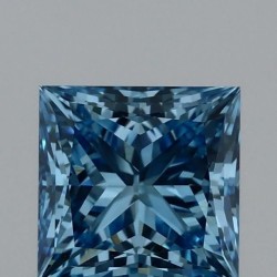 Diament laboratoryjny o barwie fantazyjnej szlif princess, 0.93ct, VVS2, Fancy Vivid Blue, IGI LG717528598