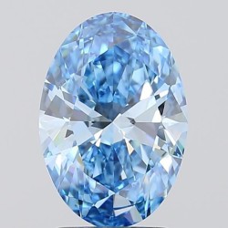 Diament laboratoryjny o barwie fantazyjnej szlif owalny, 2.01ct, VVS1, Fancy Vivid Blue, IGI LG717577439