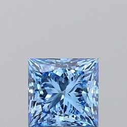 Diament laboratoryjny o barwie fantazyjnej szlif princess, 0.83ct, VVS1, Fancy Vivid Blue, IGI LG717577432
