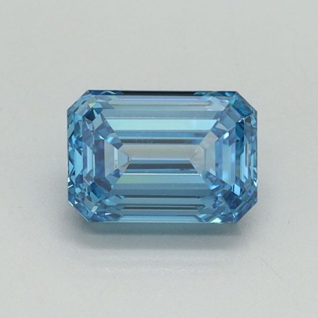 Diament laboratoryjny o barwie fantazyjnej szlif szmaragdowy, 1.06ct, VVS2, Fancy Vivid Blue, IGI LG707519273