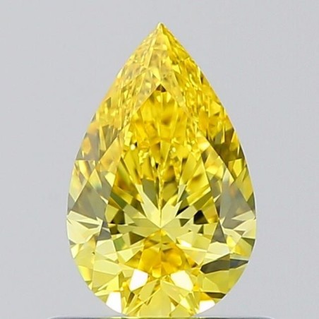 Diament laboratoryjny o barwie fantazyjnej szlif gruszkowy, 0.51ct, VVS1, Fancy Vivid Yellow, IGI LG722561717
