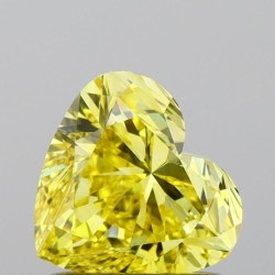 Diament laboratoryjny o barwie fantazyjnej serce, 1.02ct, VVS2, Fancy Vivid Yellow, IGI LG658493125