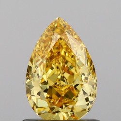 Diament laboratoryjny o barwie fantazyjnej szlif gruszkowy, 1.16ct, VVS2, Fancy Vivid Yellow, IGI LG653442947