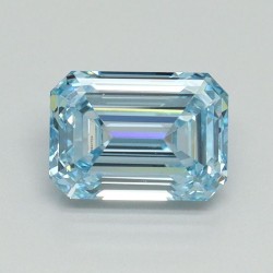 Diament laboratoryjny o barwie fantazyjnej szlif szmaragdowy, 1.06ct, VVS2, Fancy Intense Blue, IGI LG710541702