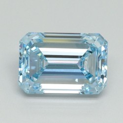 Diament laboratoryjny o barwie fantazyjnej szlif szmaragdowy, 1.52ct, VVS2, Fancy Intense Blue, IGI LG710541863