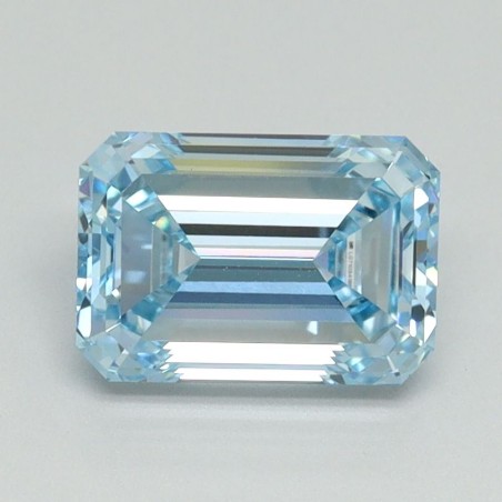 Diament laboratoryjny o barwie fantazyjnej szlif szmaragdowy, 1.52ct, VVS2, Fancy Intense Blue, IGI LG710541863