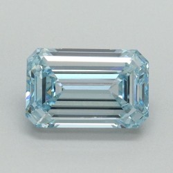 Diament laboratoryjny o barwie fantazyjnej szlif szmaragdowy, 1.05ct, VVS2, Fancy Intense Blue, IGI LG710541805