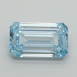 Diament laboratoryjny o barwie fantazyjnej szlif szmaragdowy, 1.09ct, VVS2, Fancy Intense Blue, IGI LG710554773