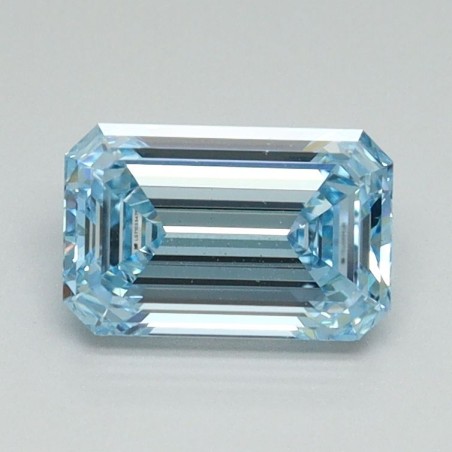 Diament laboratoryjny o barwie fantazyjnej szlif szmaragdowy, 1.05ct, VVS2, Fancy Vivid Blue, IGI LG710554781