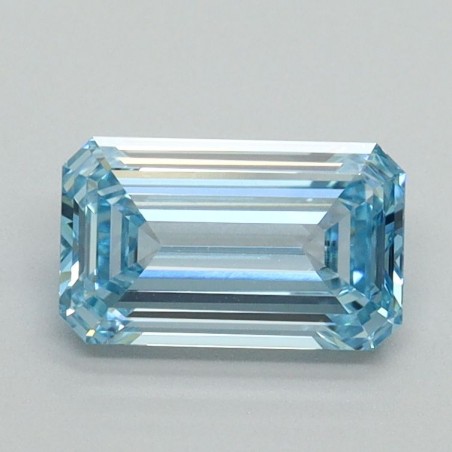 Diament laboratoryjny o barwie fantazyjnej szlif szmaragdowy, 1.06ct, VVS2, Fancy Vivid Blue, IGI LG710554805