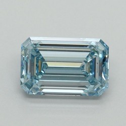Diament laboratoryjny o barwie fantazyjnej szlif szmaragdowy, 1.01ct, VVS2, Fancy Intense Blue, IGI LG710541780