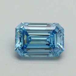Diament laboratoryjny o barwie fantazyjnej szlif szmaragdowy, 1.08ct, VVS2, Fancy Vivid Blue, IGI LG707533211