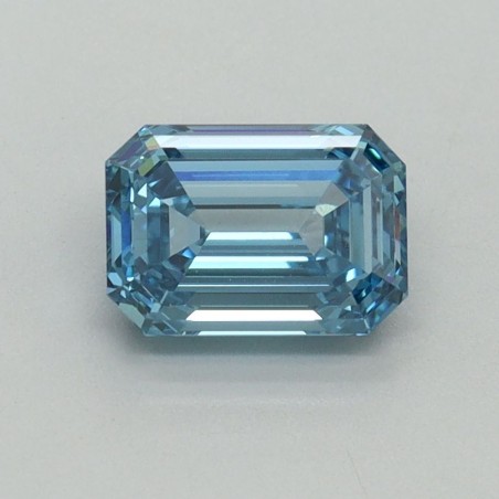 Diament laboratoryjny o barwie fantazyjnej szlif szmaragdowy, 1.1ct, VVS2, Fancy Vivid Blue, IGI LG707519317