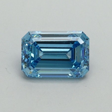 Diament laboratoryjny o barwie fantazyjnej szlif szmaragdowy, 1ct, VVS2, Fancy Vivid Blue, IGI LG707533180