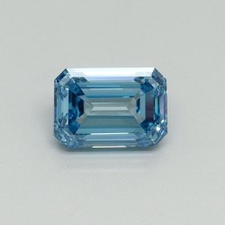 Diament laboratoryjny o barwie fantazyjnej szlif szmaragdowy, 1.02ct, VVS1, Fancy Vivid Blue, IGI LG707519287