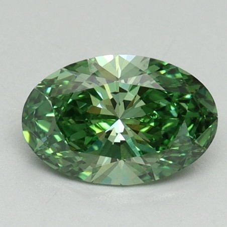 Diament laboratoryjny o barwie fantazyjnej szlif owalny, 0.9ct, VVS2, Fancy Vivid Green, IGI LG706535630