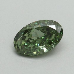 Diament laboratoryjny o barwie fantazyjnej szlif owalny, 0.52ct, VVS2, Fancy Vivid Green, IGI LG665442982
