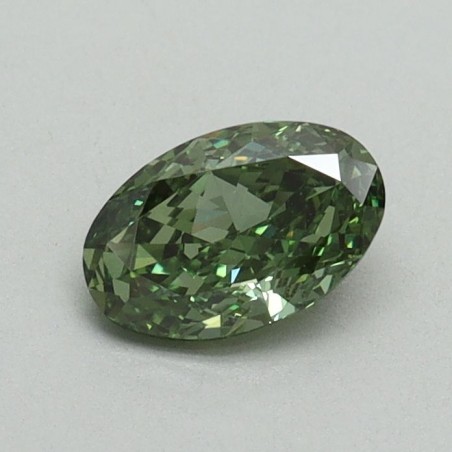Diament laboratoryjny o barwie fantazyjnej szlif owalny, 0.52ct, VVS2, Fancy Vivid Green, IGI LG665442982