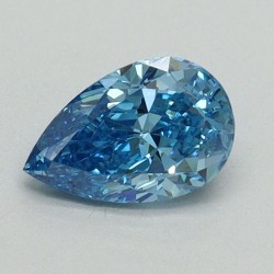 Diament laboratoryjny o barwie fantazyjnej szlif gruszkowy, 0.71ct, VVS2, Fancy Vivid Blue, IGI LG665443025