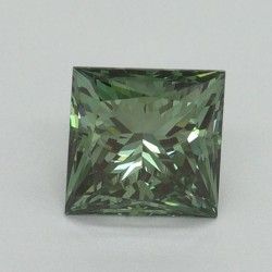 Diament laboratoryjny o barwie fantazyjnej szlif princess, 0.91ct, VVS2, Fancy Vivid Green, IGI LG715541749