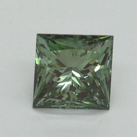 Diament laboratoryjny o barwie fantazyjnej szlif princess, 0.91ct, VVS2, Fancy Vivid Green, IGI LG715541749