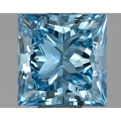 Diament laboratoryjny o barwie fantazyjnej szlif princess, 1.5ct, VVS2, Fancy Vivid Blue, IGI LG695503219