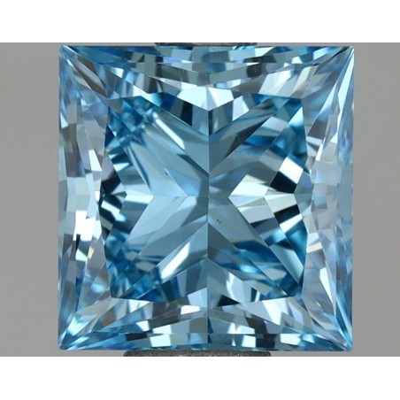 Diament laboratoryjny o barwie fantazyjnej szlif princess, 1.5ct, VVS2, Fancy Vivid Blue, IGI LG695503219