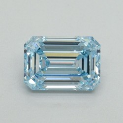 Diament laboratoryjny o barwie fantazyjnej szlif szmaragdowy, 1.02ct, VVS2, Fancy Intense Blue, IGI LG600348835