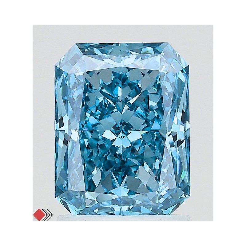 Diament laboratoryjny o barwie fantazyjnej radiant, 2.02ct, VVS2, Fancy Vivid Blue, IGI LG731542044