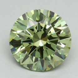 Diament laboratoryjny o barwie fantazyjnej szlif okrągły, 2ct, VVS2, Fancy Vivid Green, IGI LG640447890